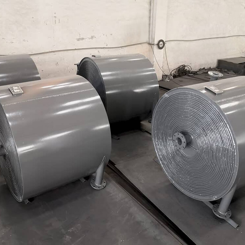 Nondetachable spiral plate heat exchanger